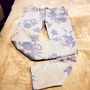 Gap 1969 Always Skinny floral pinstripe jeans